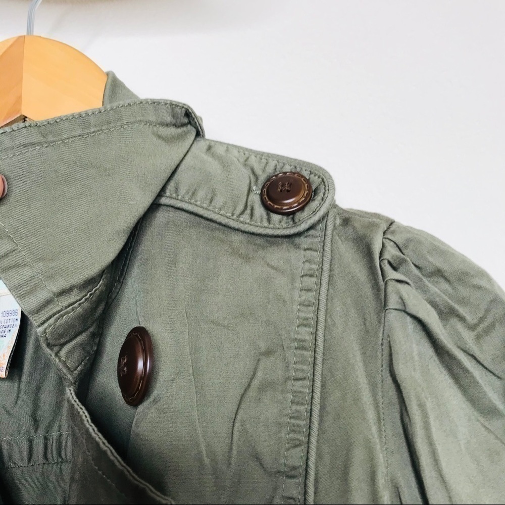 AMERICAN Rag Olive Green Peplum Utility Jacket - Picture 6 of 9
